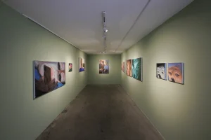 Installation View of Brutality of Physics a solo exhibition of works by Milad Mousavi at Dastan's Basement.